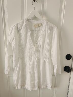 Cynthia Rowley White Linen Tunic